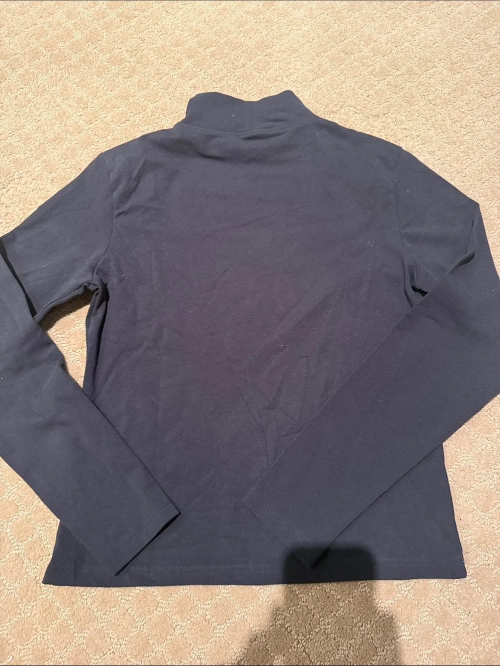 Nike Black Long-Sleeve Mock Neck Shirt